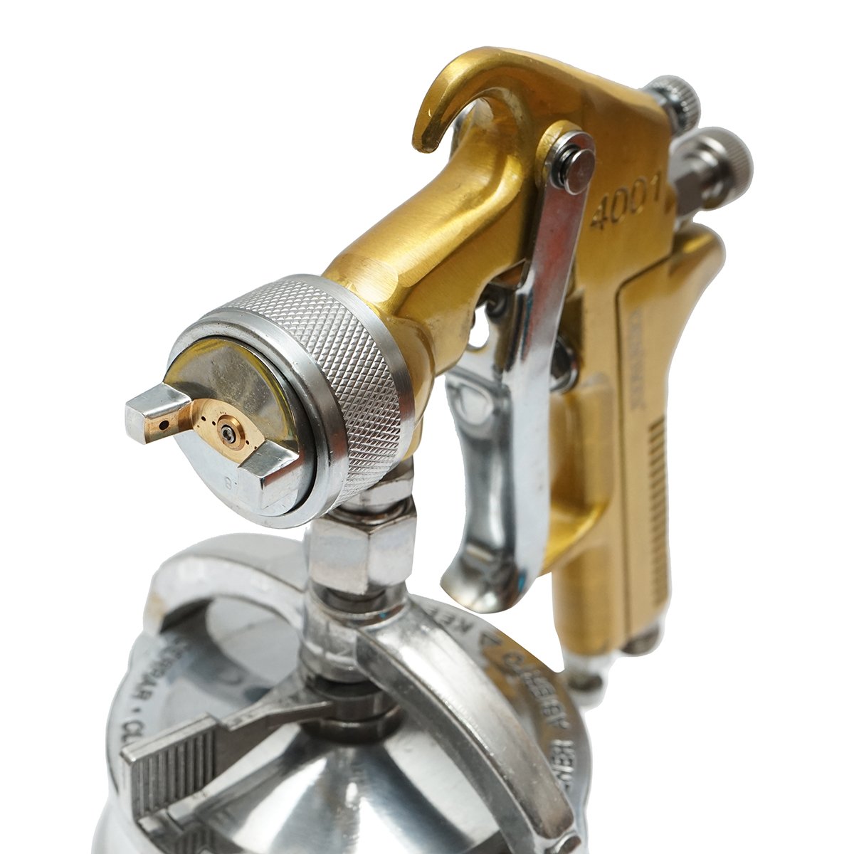 Pistol de vopsit cu aer comprimat 1000ml, debit 160-240ml/min, duza 1.8mm, presiune max. 3.5 bar Crownman